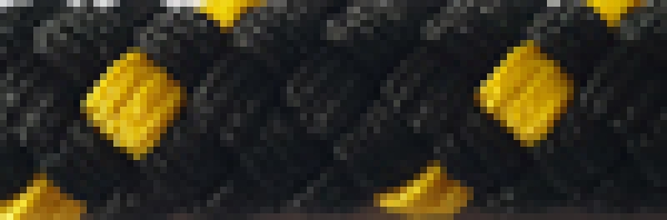 Hundeleine "BIG" 2,80m 4fach verstellbar *Schwarz-Gelb*